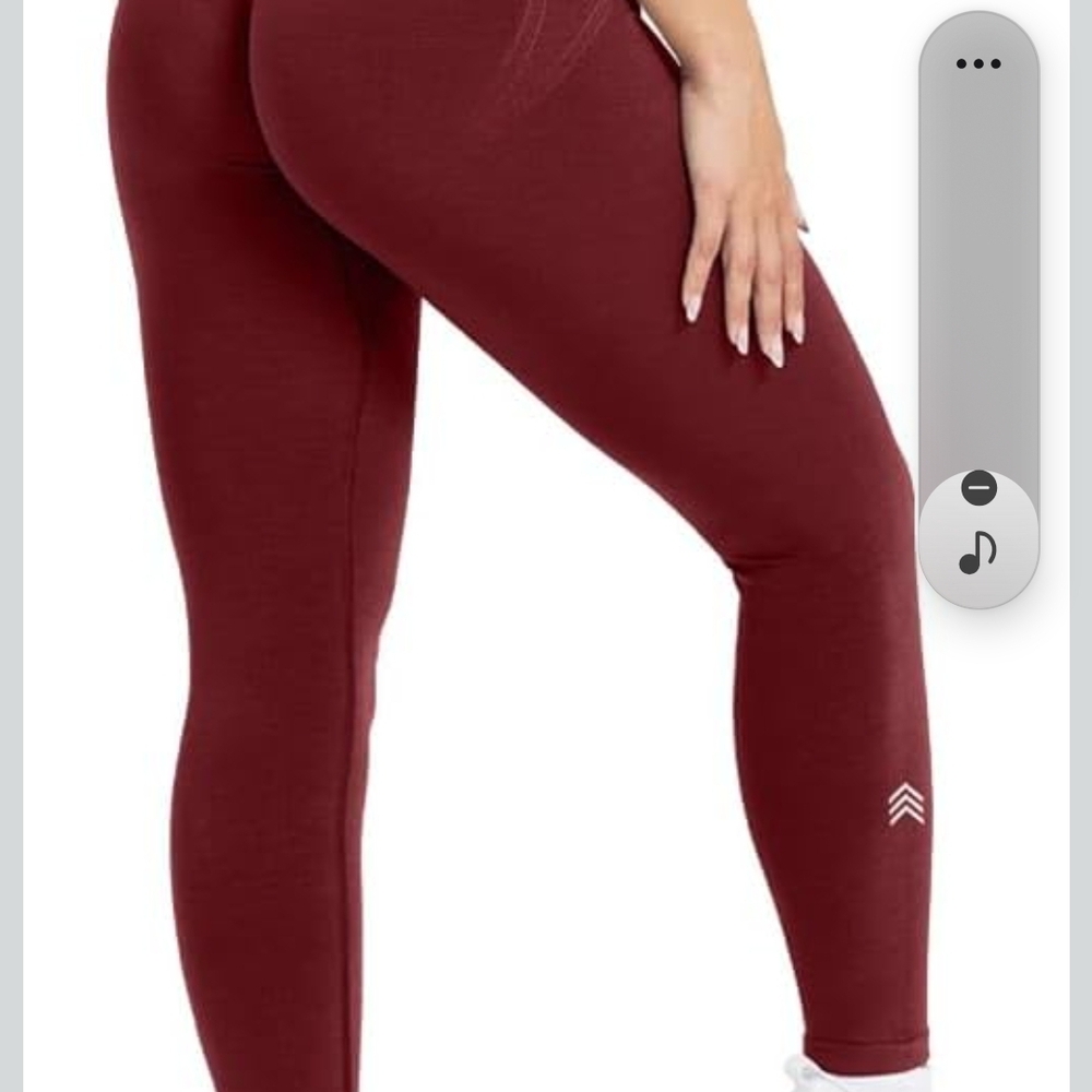 Burgundy High-Waisted Booty Leggings